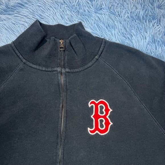 47 Brand MLB Boston Red Sox Full Zip Sweater Size Medium Mens Baseball Sports - Picture 4 of 13